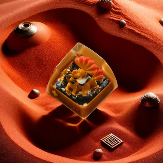 Vulpix Resin Keycap: Ember’s Dance, Inferno’s Whisper