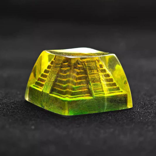 Jungle Ruins Resin Keycap: Unearth legends with every press